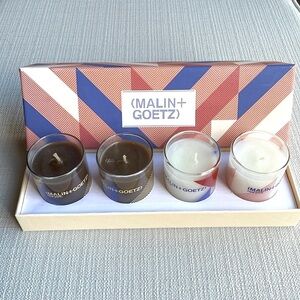 Malin + Goetz Scent The Mood Votive candle Set Leather, Dark Rum, Bergamot